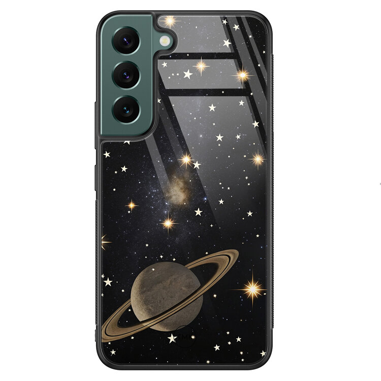 TMK Samsung Galaxy S22 glazen hardcase - Space