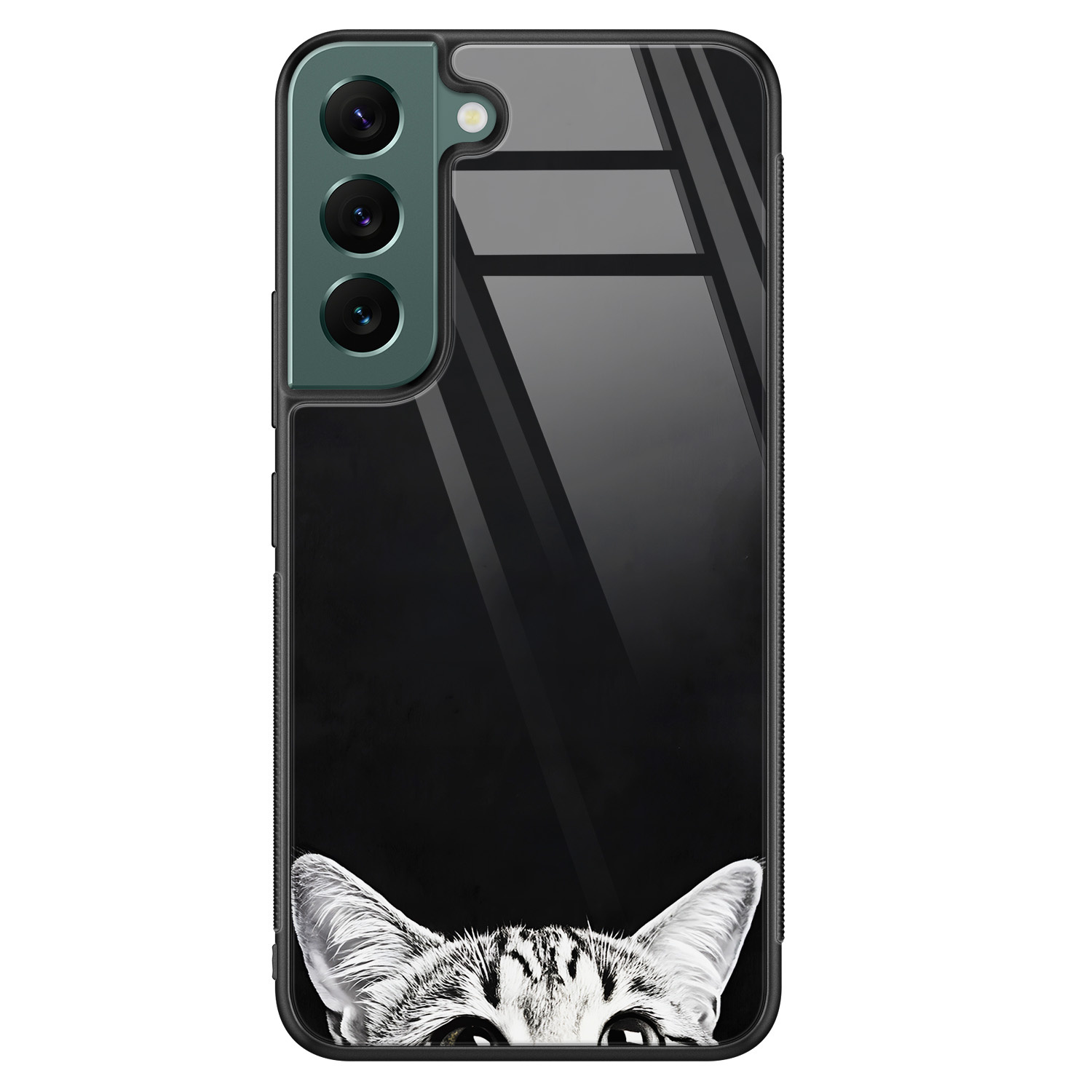 TMK Samsung Galaxy S22 glazen hardcase - Kat kiekeboe
