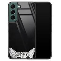 TMK Samsung Galaxy S22 glazen hardcase - Kat kiekeboe