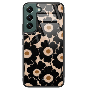 TMK Samsung Galaxy S22 glazen hardcase - Bloom luxe