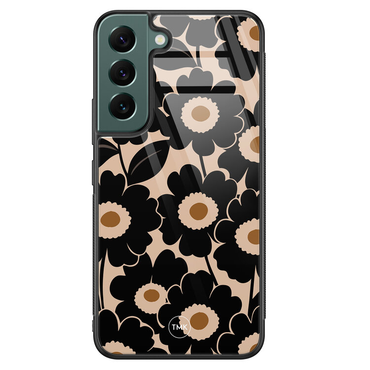 Casevibes Samsung Galaxy S22 glazen hardcase - Bloom luxe
