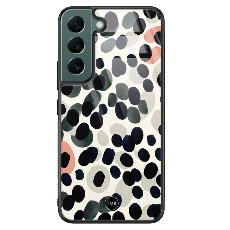 TMK Samsung Galaxy S22 glazen hardcase - Modern dots