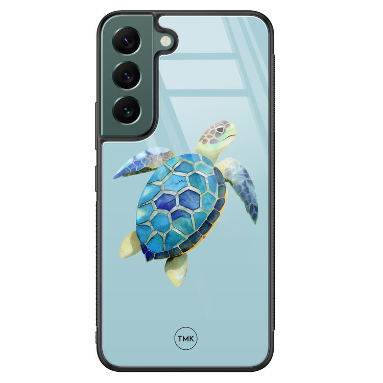 TMK Samsung Galaxy S22 glazen hardcase - Schildpad