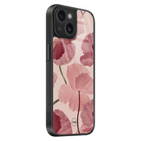 TMK iPhone 15 glazen hardcase - Vintage blossom
