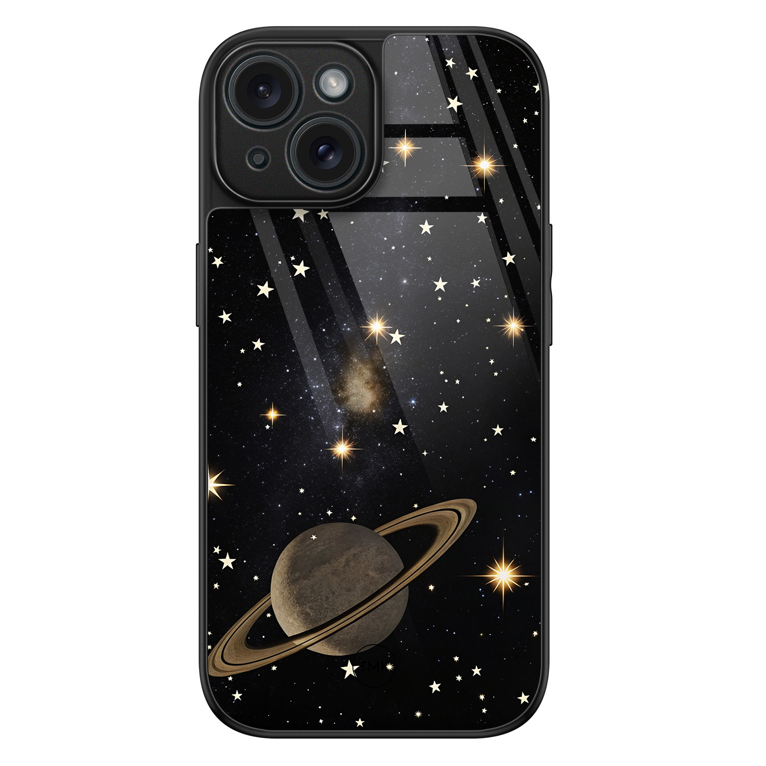 TMK iPhone 15 glazen hardcase - Space