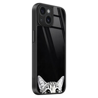 TMK iPhone 15 glazen hardcase - Kat kiekeboe