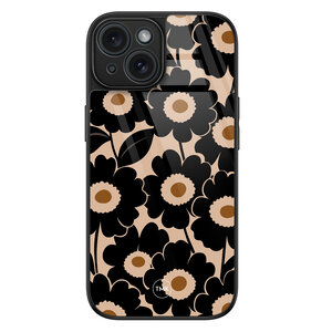 TMK iPhone 15 glazen hardcase - Bloom luxe