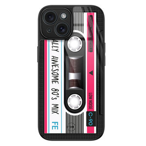 Casevibes iPhone 15 glazen hardcase - Cassette