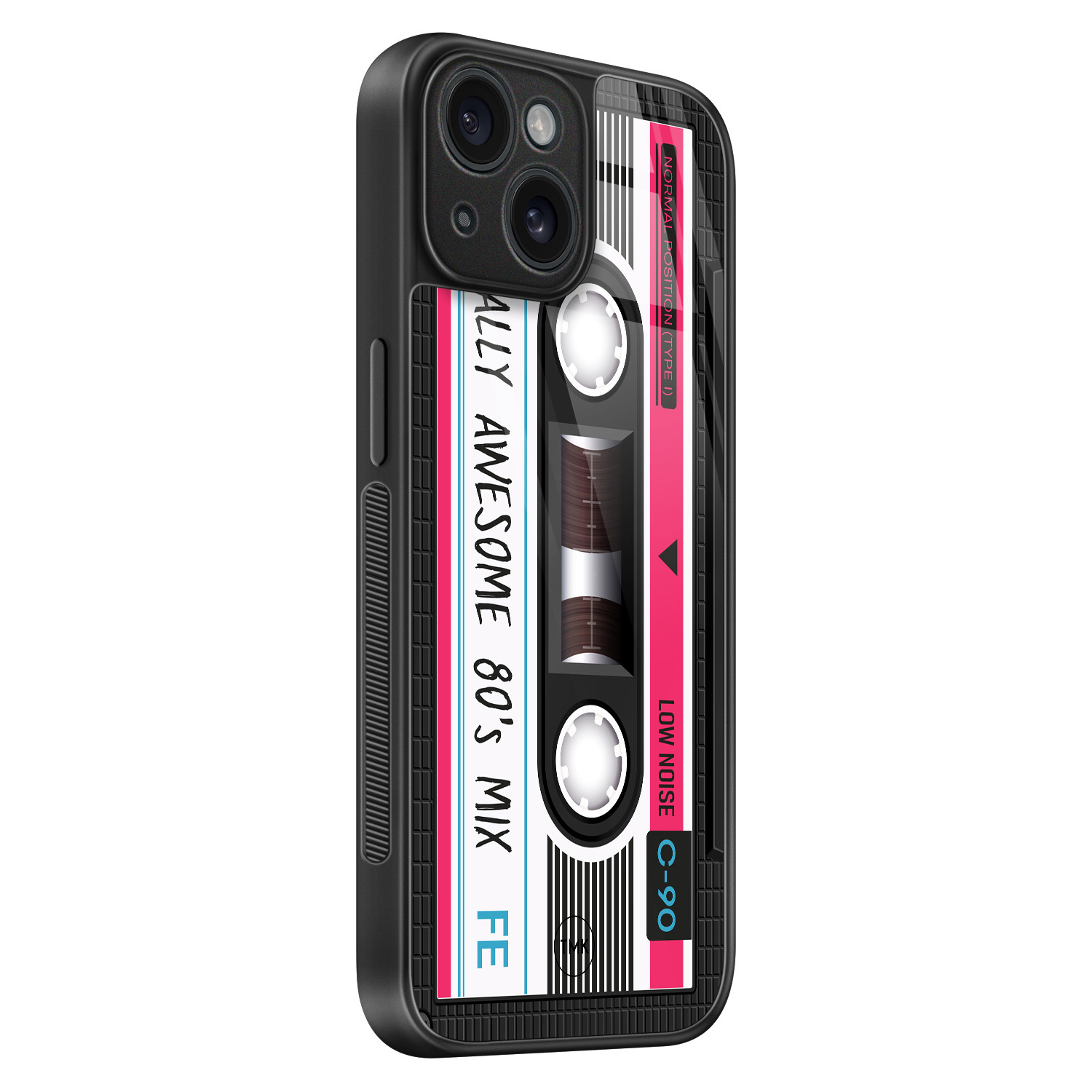 TMK iPhone 15 glazen hardcase - Cassette