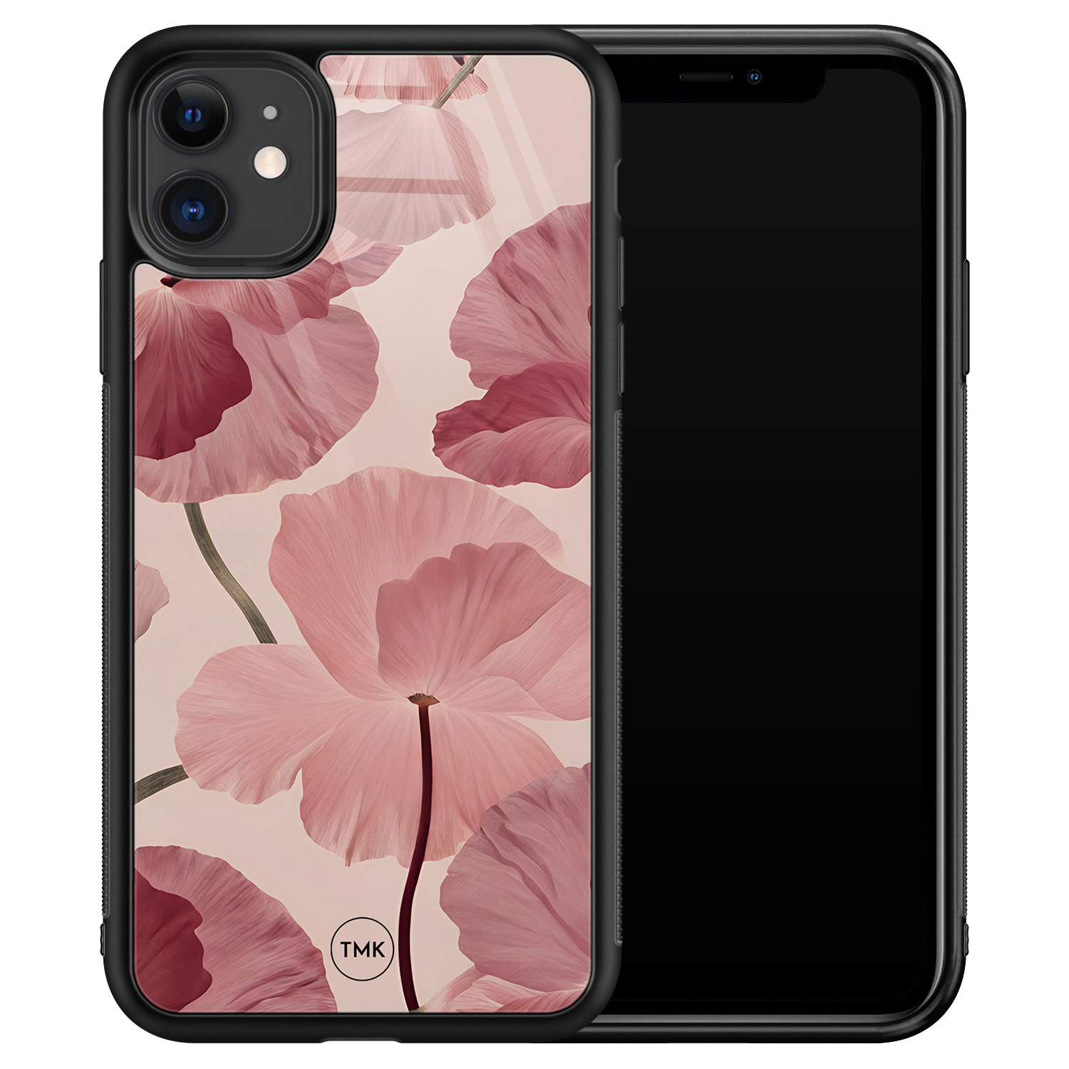TMK iPhone 11 glazen hardcase - Vintage blossom