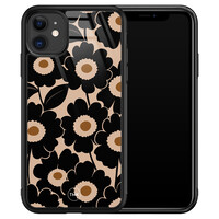 TMK iPhone 11 glazen hardcase - Bloom luxe