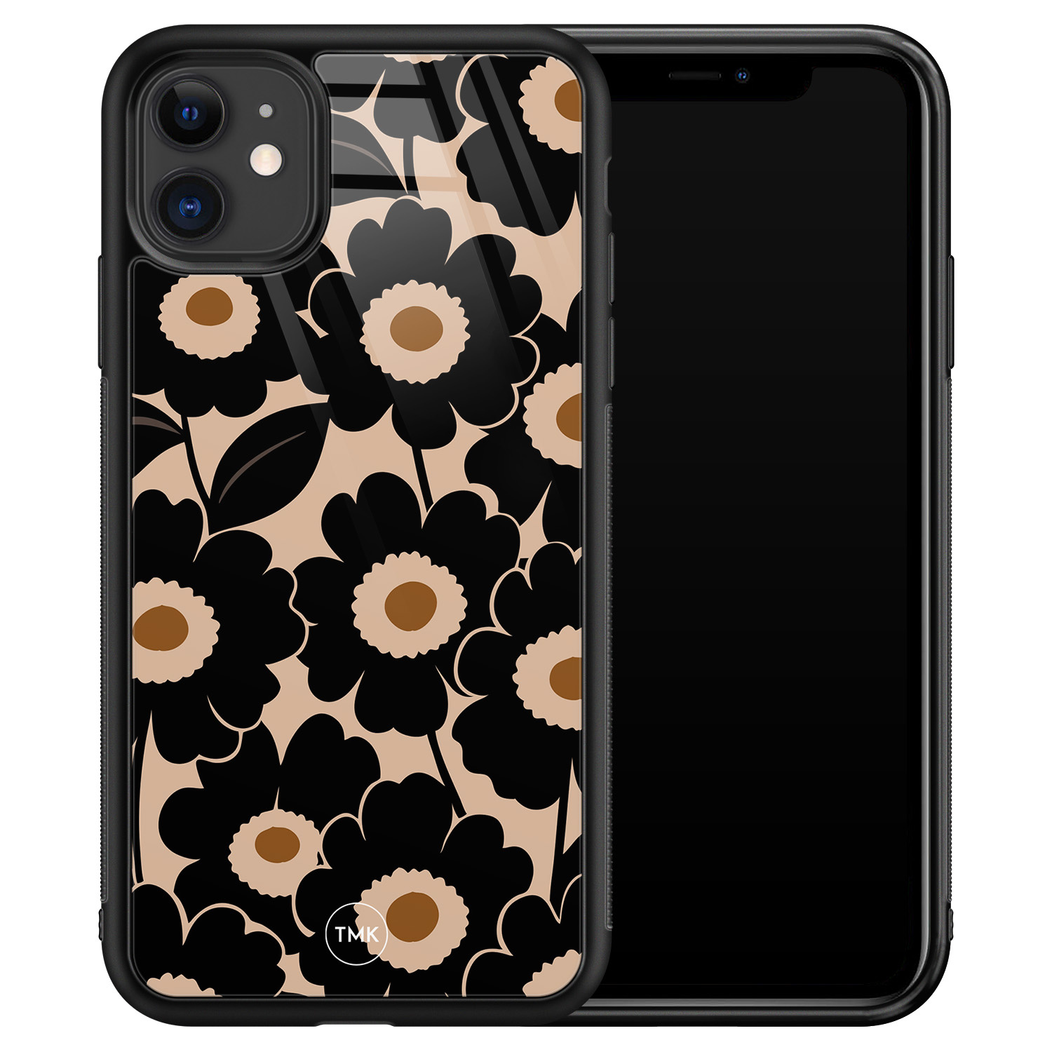 TMK iPhone 11 glazen hardcase - Bloom luxe