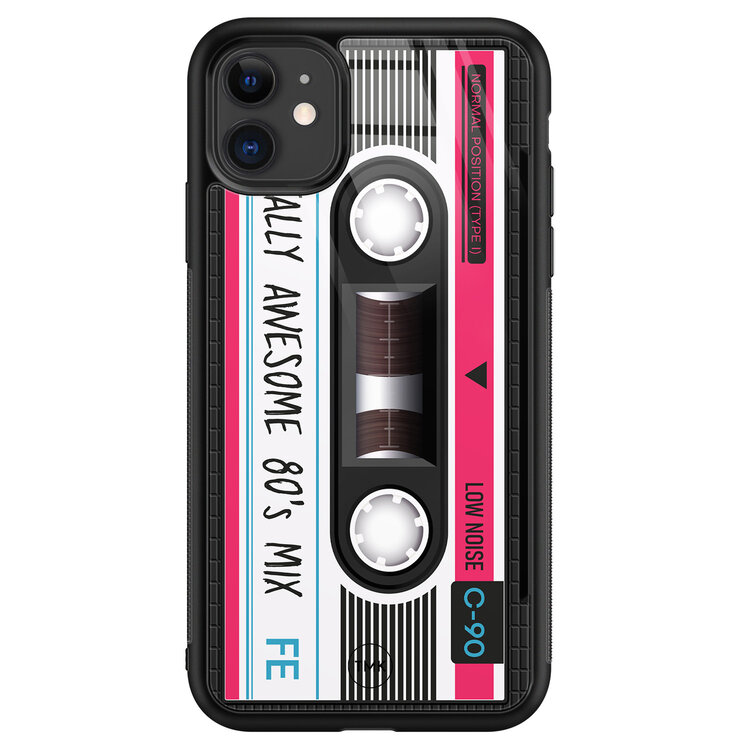 Casevibes iPhone 11 glazen hardcase - Cassette