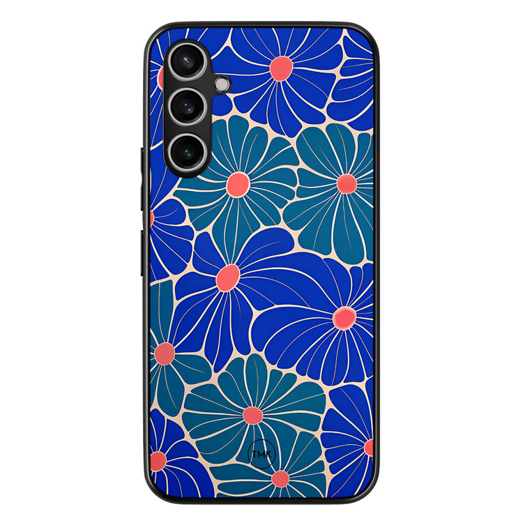 Casevibes Samsung Galaxy A54 backcover hoesje - Indigo bloemen