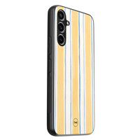 TMK Samsung Galaxy A54 backcover hoesje - Gestreept geel