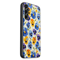 TMK Samsung Galaxy A54 backcover hoesje - Viooltjesmix bloemen