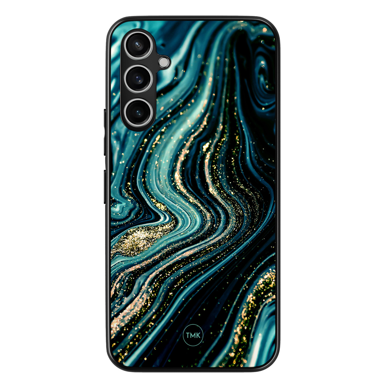 TMK Samsung Galaxy A54 backcover hoesje - Blue marble waves