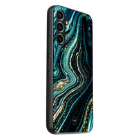TMK Samsung Galaxy A54 backcover hoesje - Blue marble waves