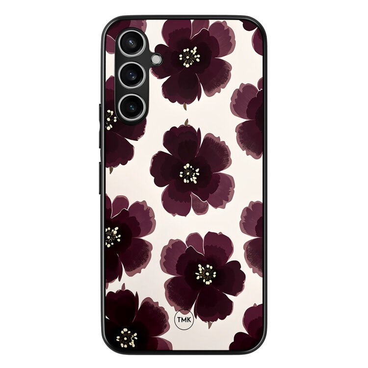 Casevibes Samsung Galaxy A54 backcover hoesje - Burgundy flowers