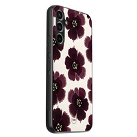 TMK Samsung Galaxy A54 backcover hoesje - Burgundy flowers