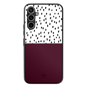 Casevibes Samsung Galaxy A54 backcover hoesje - Burgundy dots