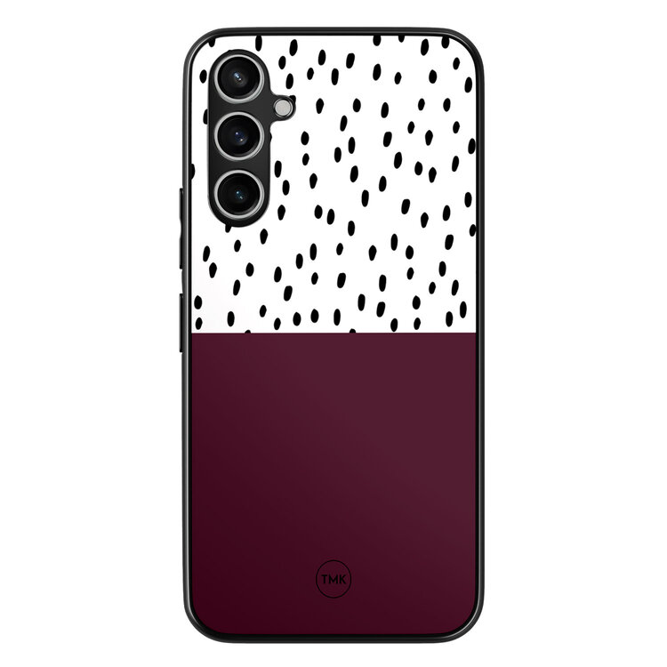 TMK Samsung Galaxy A54 backcover hoesje - Burgundy dots