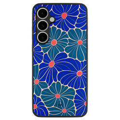 TMK Samsung Galaxy S24 FE backcover hoesje - Indigo bloemen