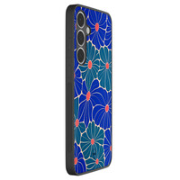 TMK Samsung Galaxy S24 FE backcover hoesje - Indigo bloemen