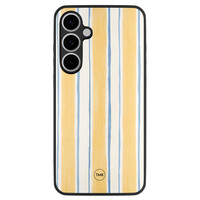 TMK Samsung Galaxy S24 FE backcover hoesje - Gestreept geel