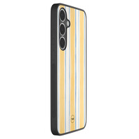 TMK Samsung Galaxy S24 FE backcover hoesje - Gestreept geel