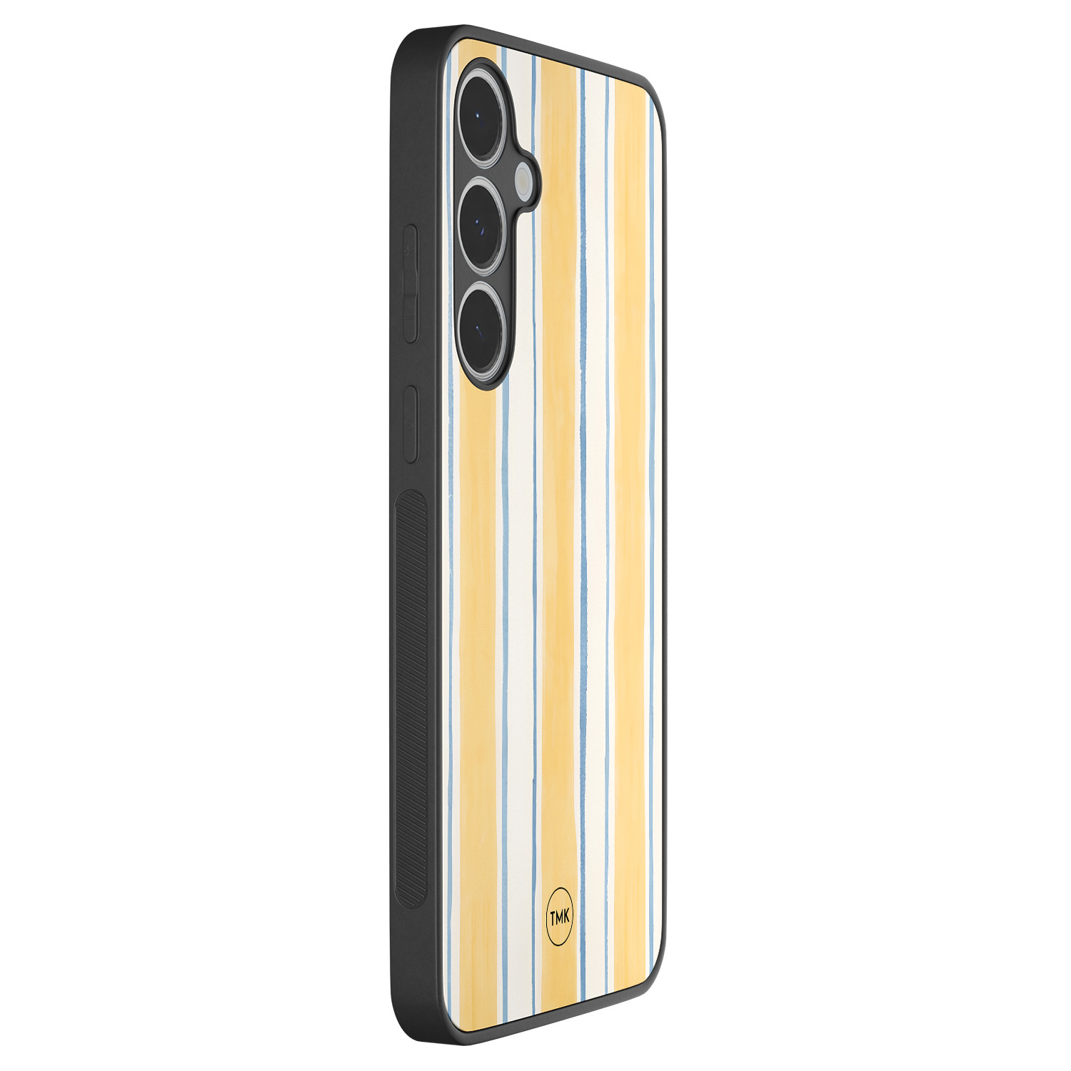 TMK Samsung Galaxy S24 FE backcover hoesje - Gestreept geel