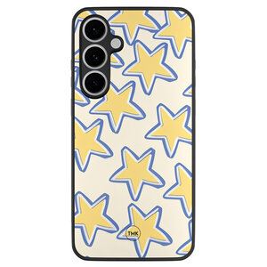 Casevibes Samsung Galaxy S24 FE backcover hoesje - Retro stars geel