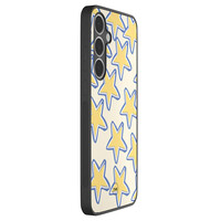 TMK Samsung Galaxy S24 FE backcover hoesje - Retro stars geel