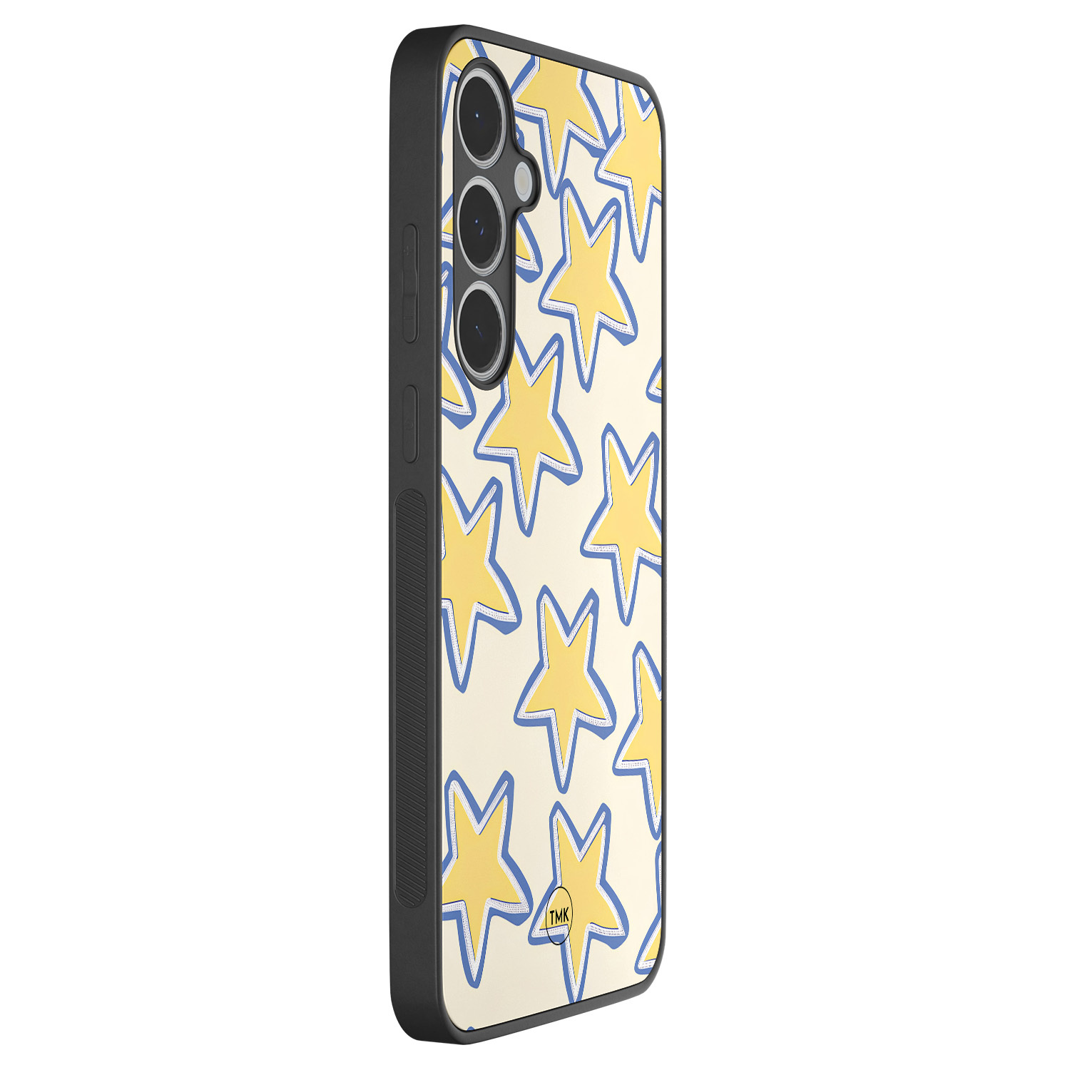 TMK Samsung Galaxy S24 FE backcover hoesje - Retro stars geel