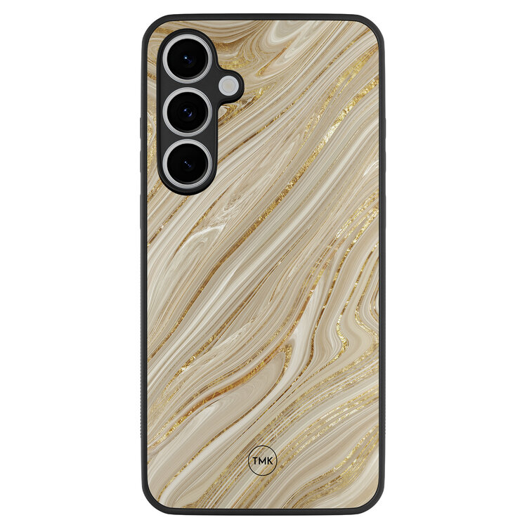 Casevibes Samsung Galaxy S24 FE backcover hoesje - Golden marble