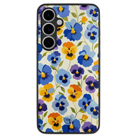 TMK Samsung Galaxy S24 FE backcover hoesje - Viooltjesmix bloemen