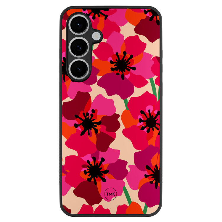 Casevibes Samsung Galaxy S24 FE backcover hoesje - Pink floral bliss