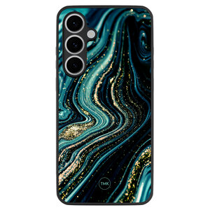 TMK Samsung Galaxy S24 FE backcover hoesje - Blue marble waves