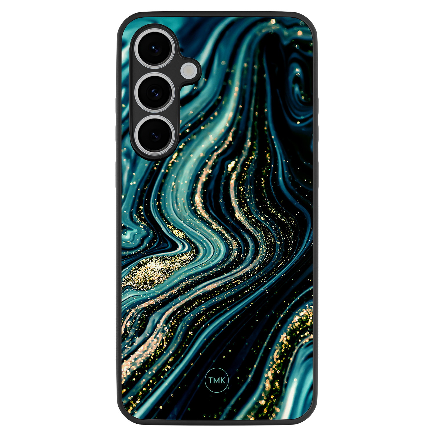 TMK Samsung Galaxy S24 FE backcover hoesje - Blue marble waves