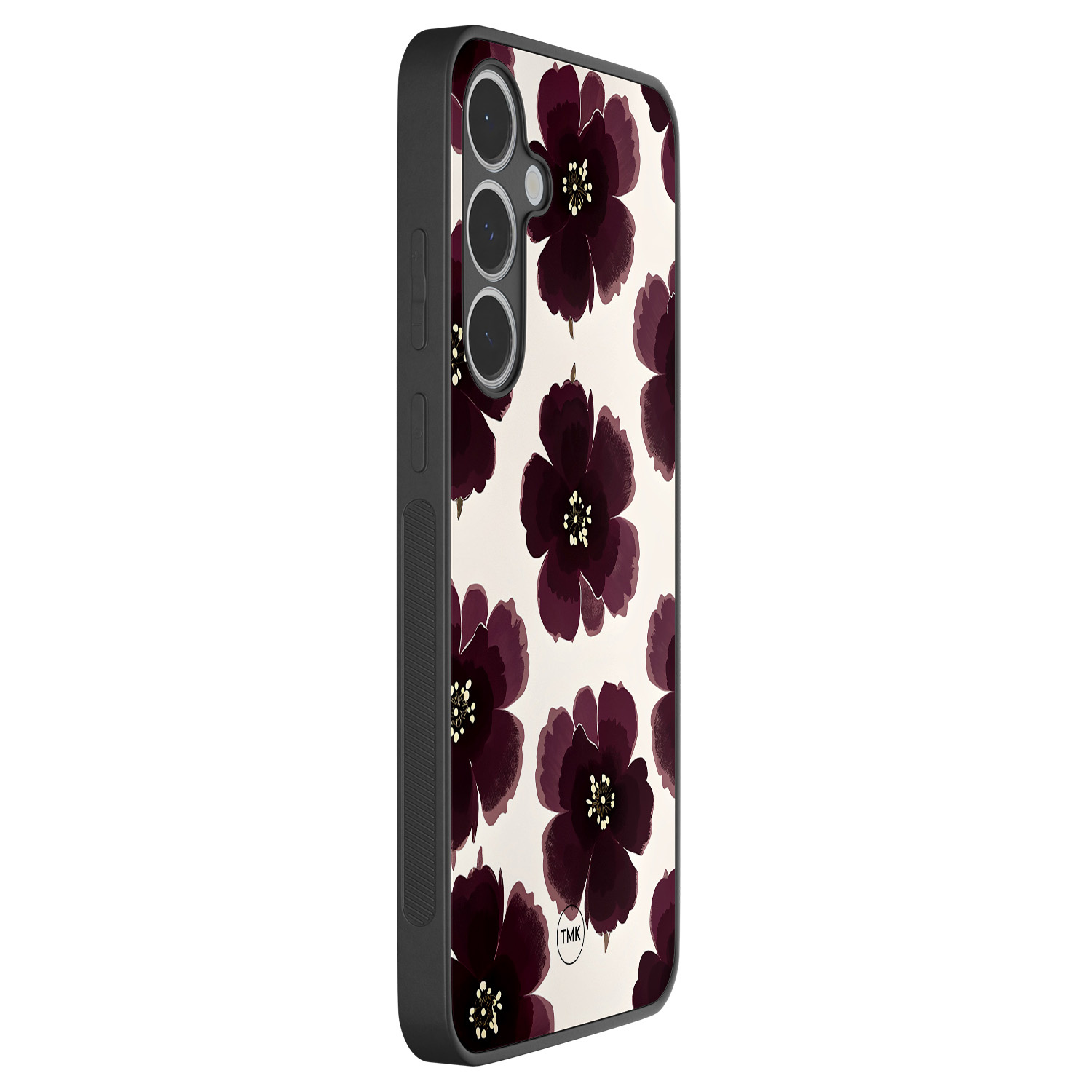 TMK Samsung Galaxy S24 FE backcover hoesje - Burgundy flowers