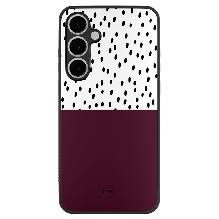 TMK Samsung Galaxy S24 FE backcover hoesje - Burgundy dots