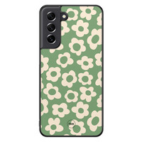 TMK Samsung Galaxy S21 FE backcover hoesje - Retro cute flowers