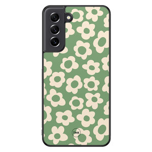 Casevibes Samsung Galaxy S21 FE backcover hoesje - Retro cute flowers