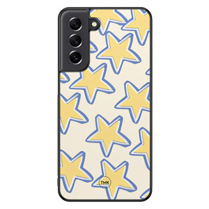 TMK Samsung Galaxy S21 FE backcover hoesje - Retro stars geel