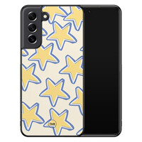 TMK Samsung Galaxy S21 FE backcover hoesje - Retro stars geel
