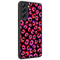 TMK Samsung Galaxy S21 FE backcover hoesje - Luipaard neon