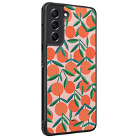TMK Samsung Galaxy S21 FE backcover hoesje - Sweet oranges