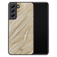 TMK Samsung Galaxy S21 FE backcover hoesje - Golden marble