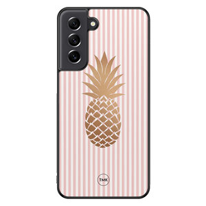 Casevibes Samsung Galaxy S21 FE backcover hoesje - Ananas roze