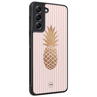 TMK Samsung Galaxy S21 FE backcover hoesje - Ananas roze